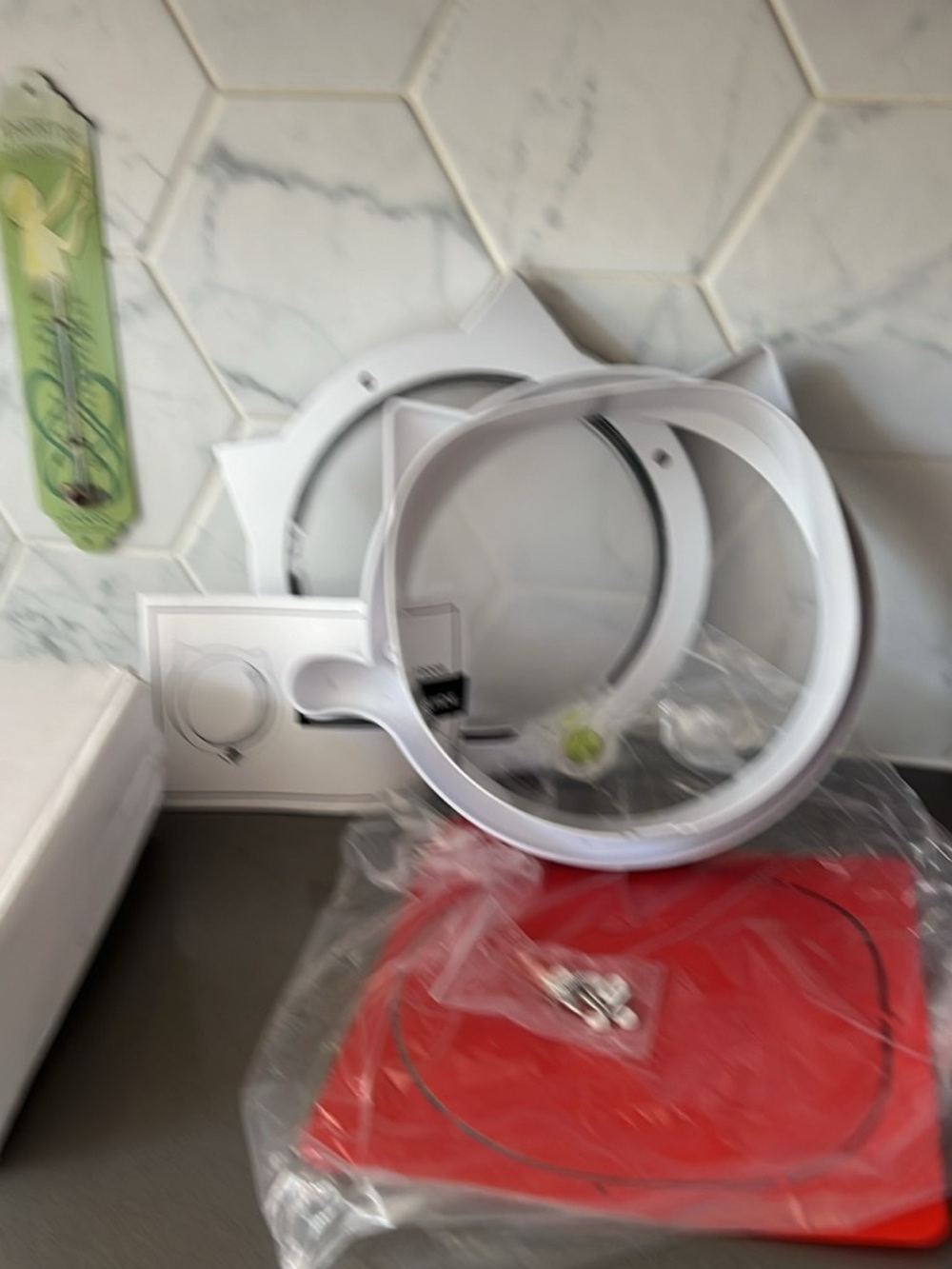 Two Cat Doors - White Circular Plastic cat-shaped